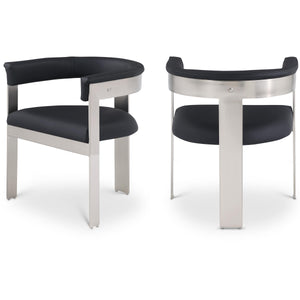 Meridian Romeo Black Vegan Leather Dining Chair