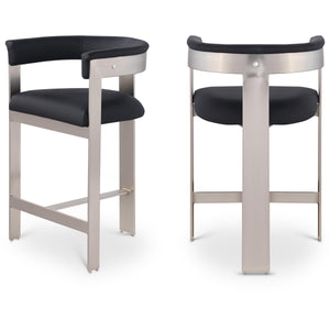 Meridian Romeo Black Vegan Leather Counter Stool
