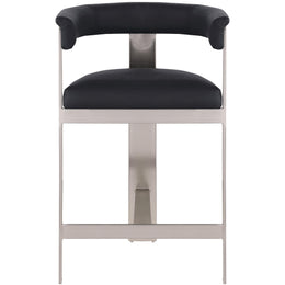 Meridian Romeo Black Vegan Leather Counter Stool