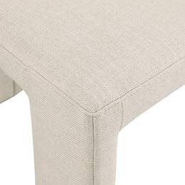 Meridian Benson Beige Linen Textured Fabric Dining Chair