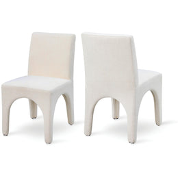 Meridian Gramercy Beige Linen Textured Fabric Dining Chair