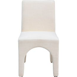 Meridian Gramercy Beige Linen Textured Fabric Dining Chair