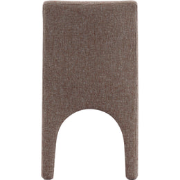 Meridian Gramercy Brown Linen Textured Fabric Dining Chair