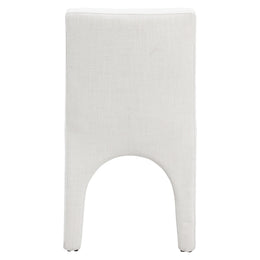 Meridian Gramercy Cream Linen Textured Fabric Dining Chair