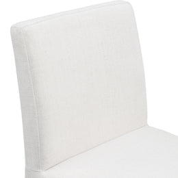 Meridian Gramercy Cream Linen Textured Fabric Dining Chair