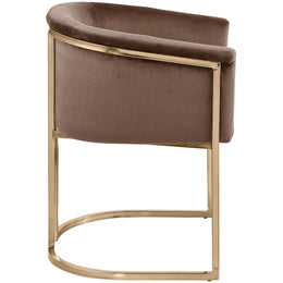 Meridian Tierra Brown Velvet Dining Chair