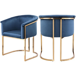 Meridian Tierra Navy Velvet Dining Chair