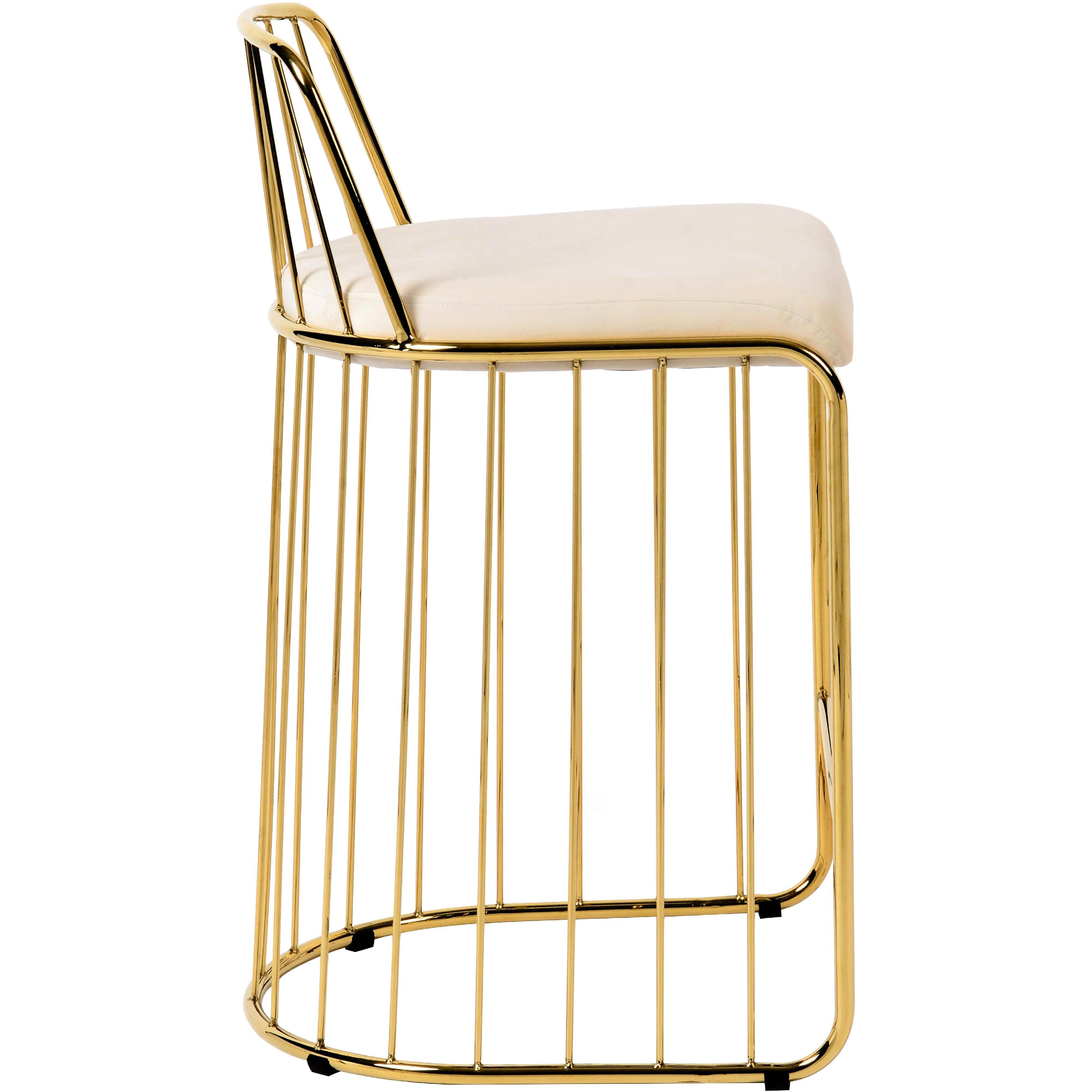 Meridian Lupita Cream Vegan Leather Dining Chair