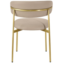Meridian Lupita Taupe Vegan Leather Dining Chair