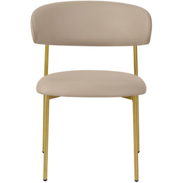 Meridian Lupita Taupe Vegan Leather Dining Chair