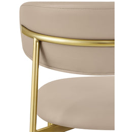 Meridian Lupita Taupe Vegan Leather Dining Chair