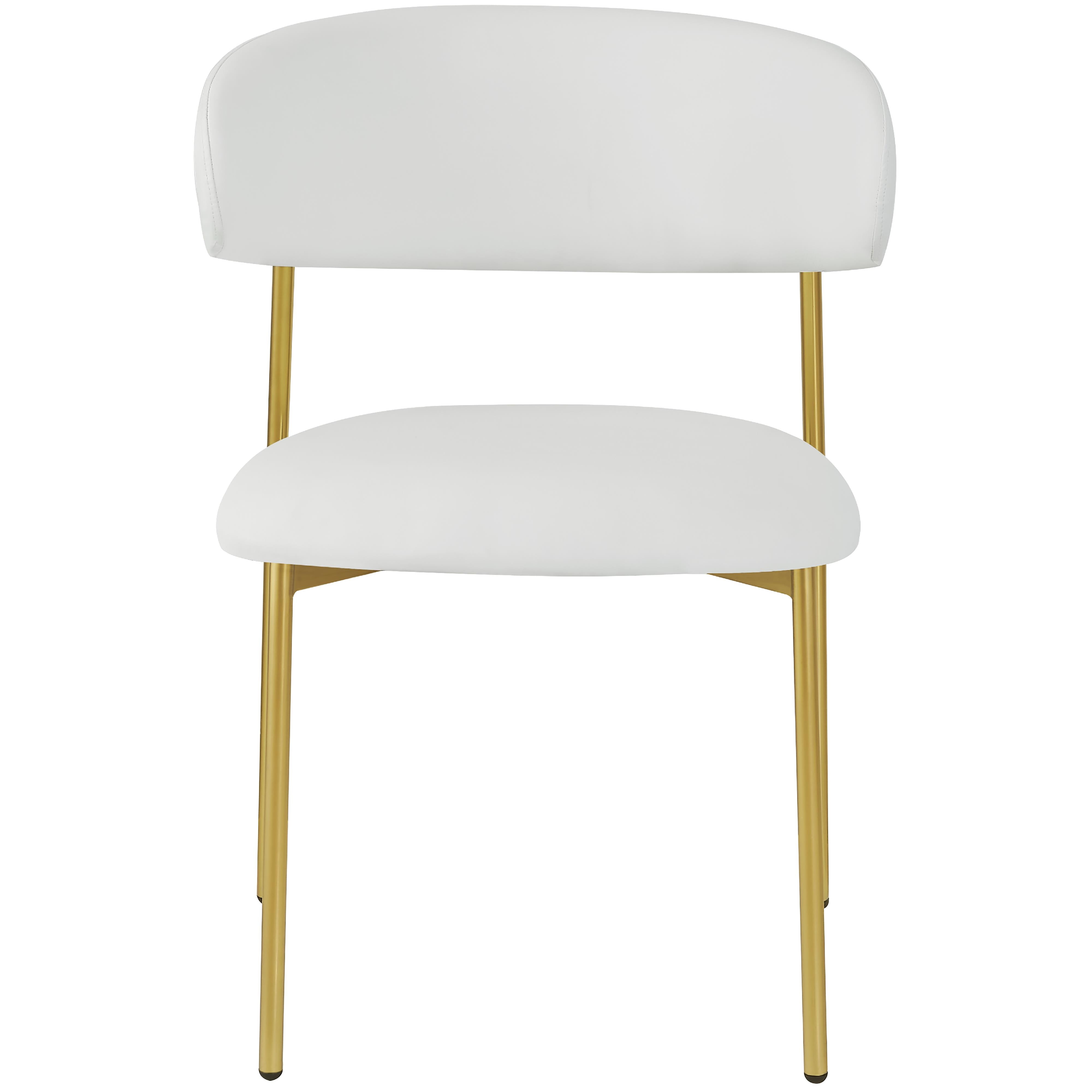 Meridian Lupita White Vegan Leather Dining Chair