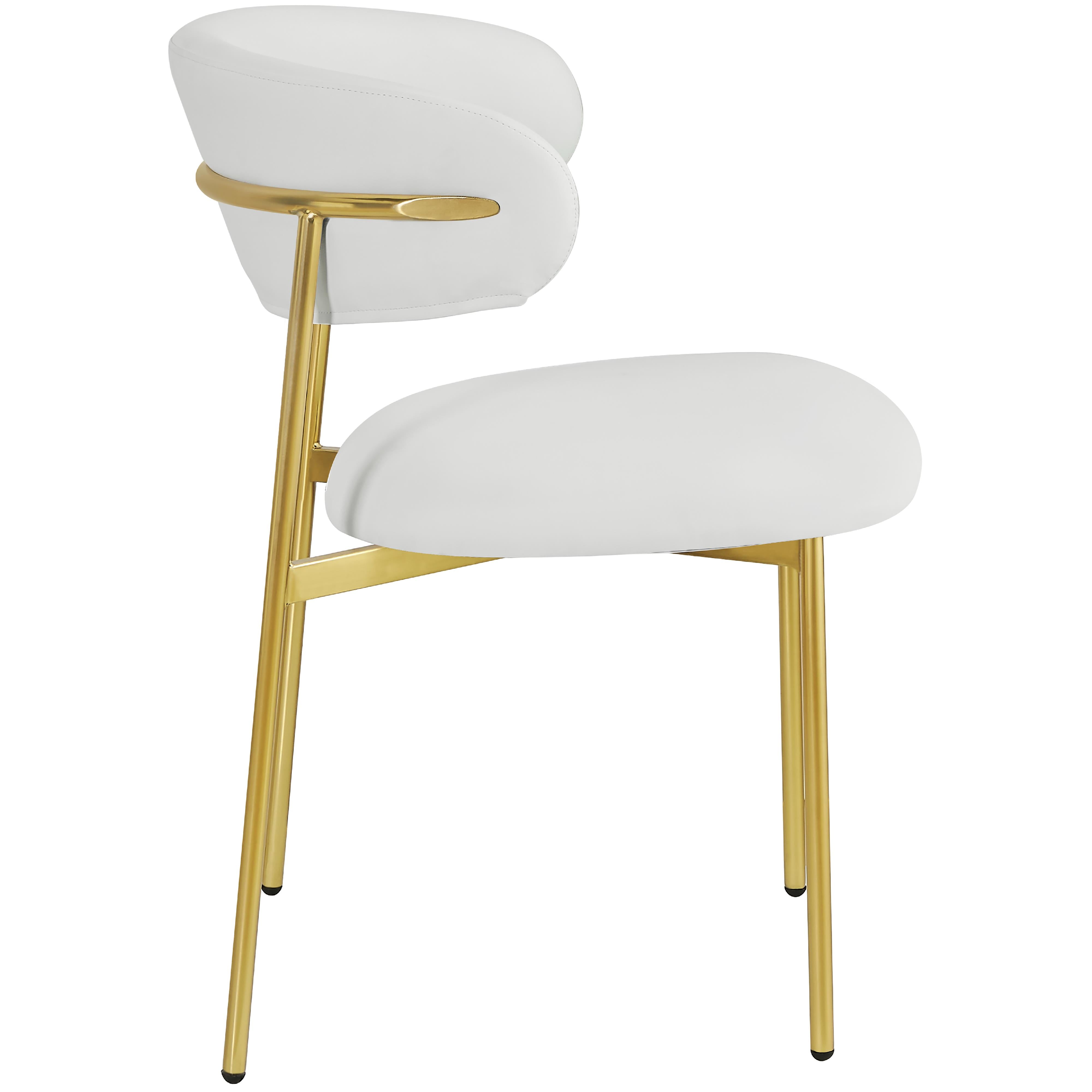 Meridian Lupita White Vegan Leather Dining Chair