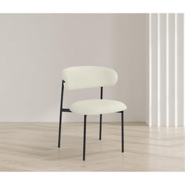 Meridian Lupita Cream Vegan Leather Dining Chair