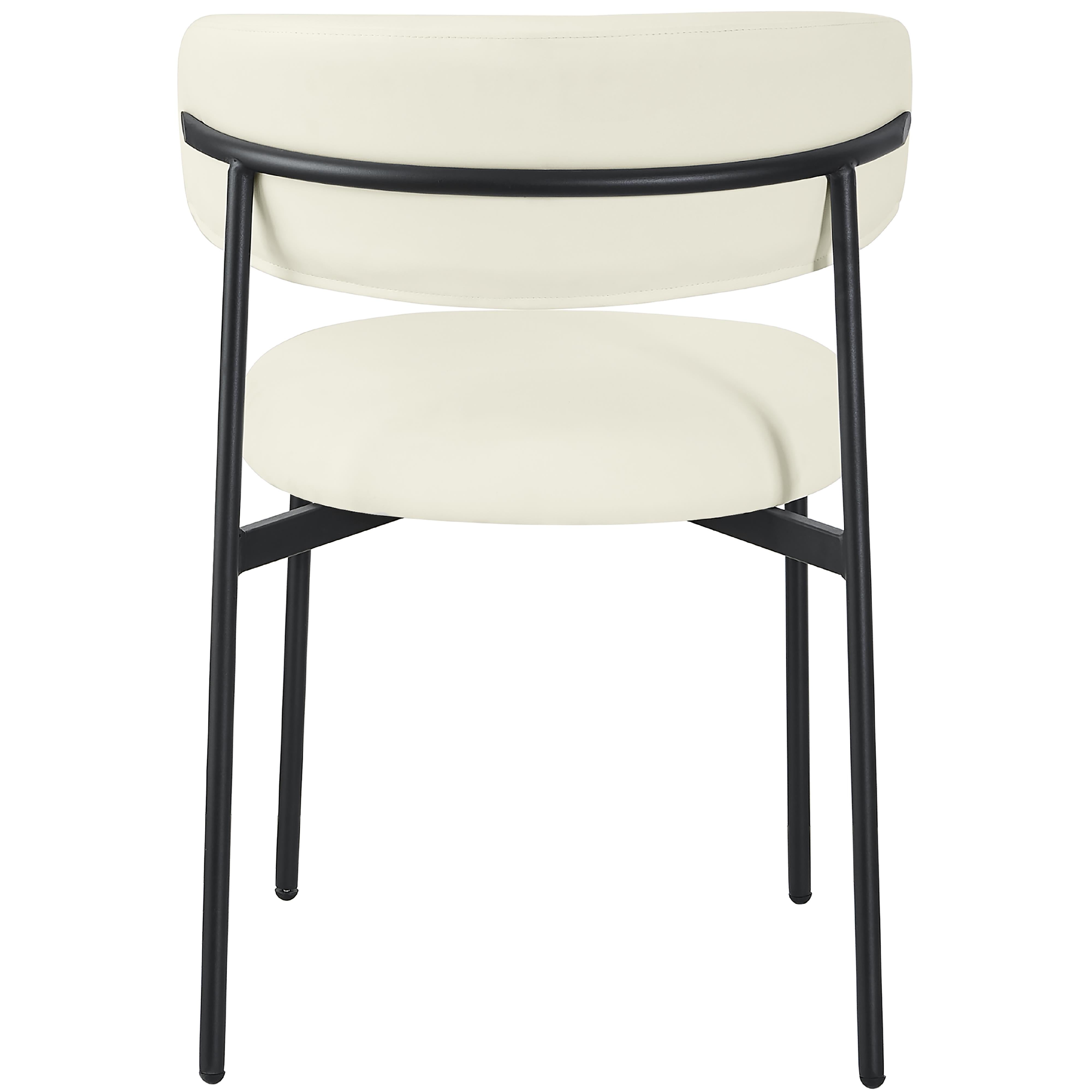 Meridian Lupita Cream Vegan Leather Dining Chair