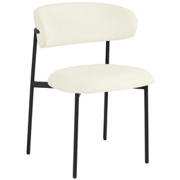 Meridian Lupita Cream Vegan Leather Dining Chair