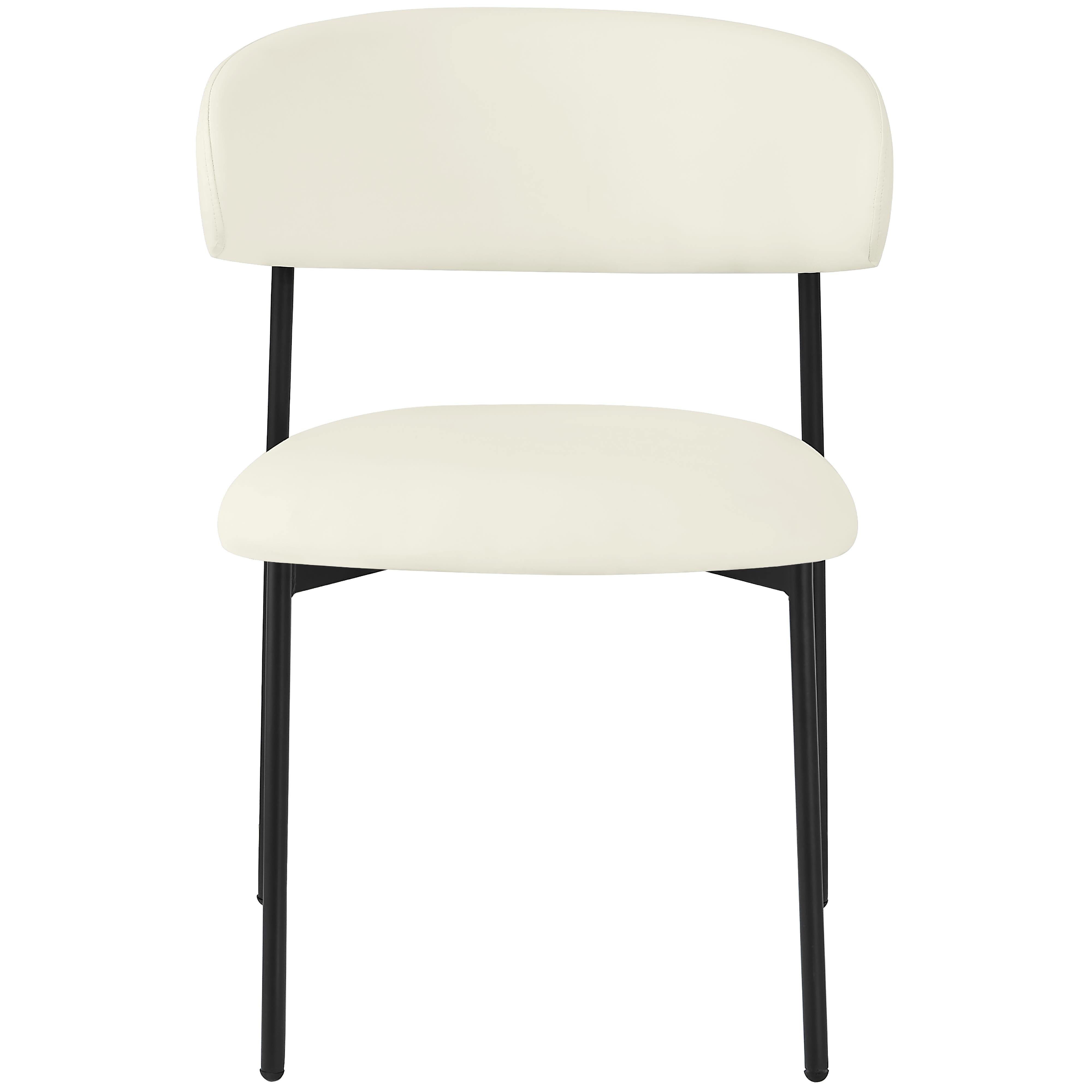 Meridian Lupita Cream Vegan Leather Dining Chair