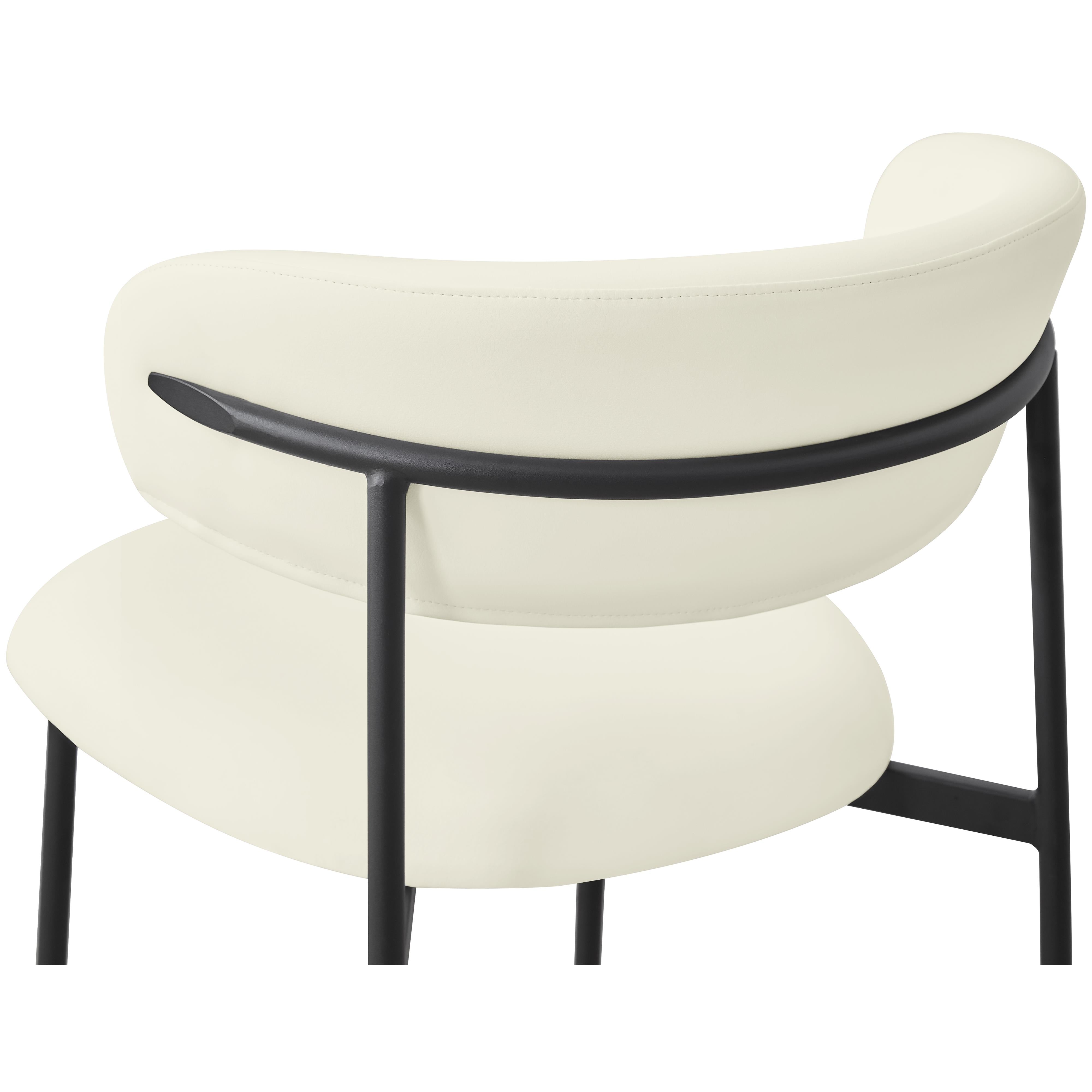 Meridian Lupita Cream Vegan Leather Dining Chair