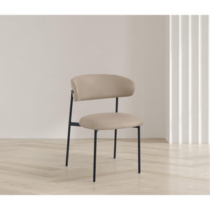 Meridian Lupita Taupe Vegan Leather Dining Chair