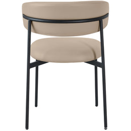 Meridian Lupita Taupe Vegan Leather Dining Chair