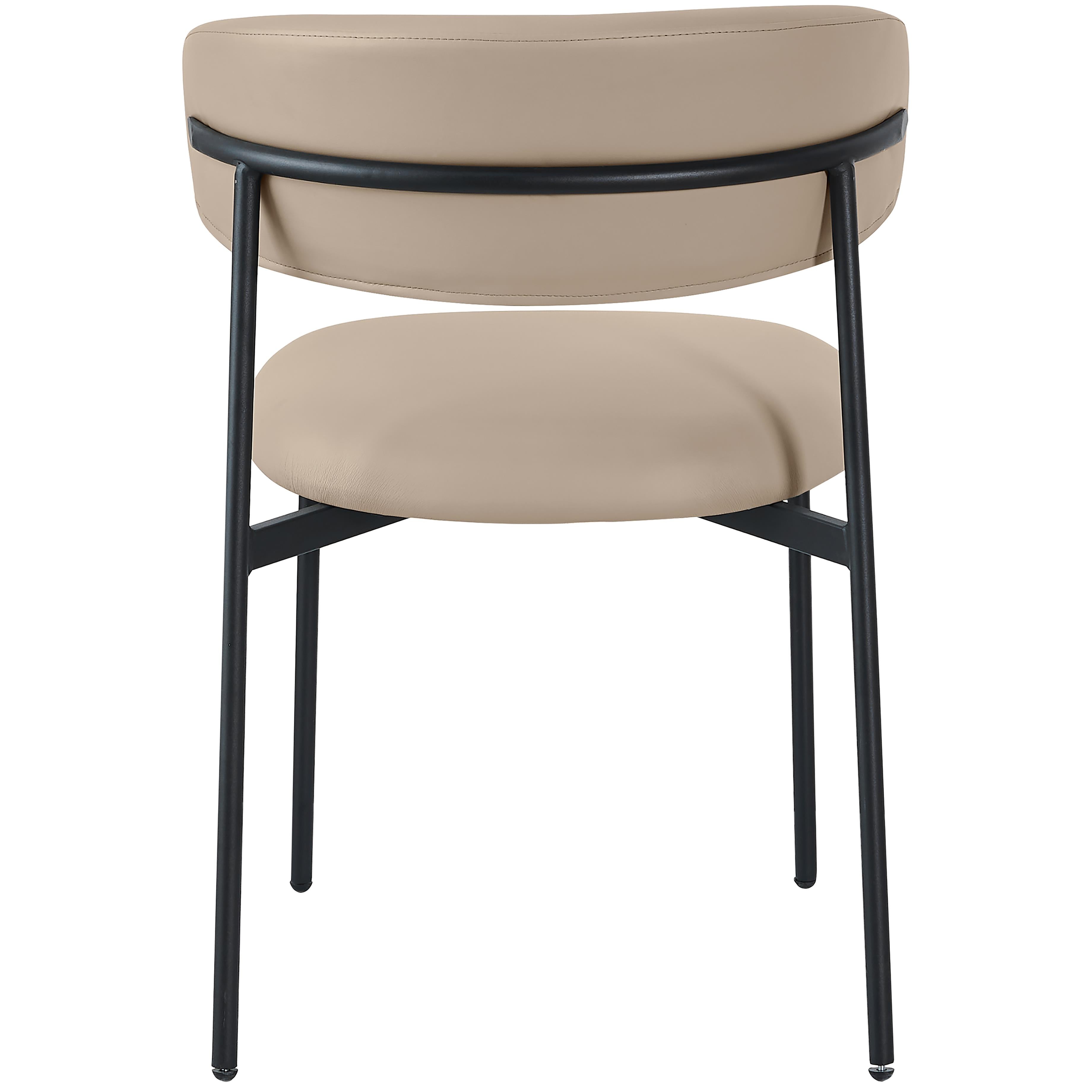 Meridian Lupita Taupe Vegan Leather Dining Chair