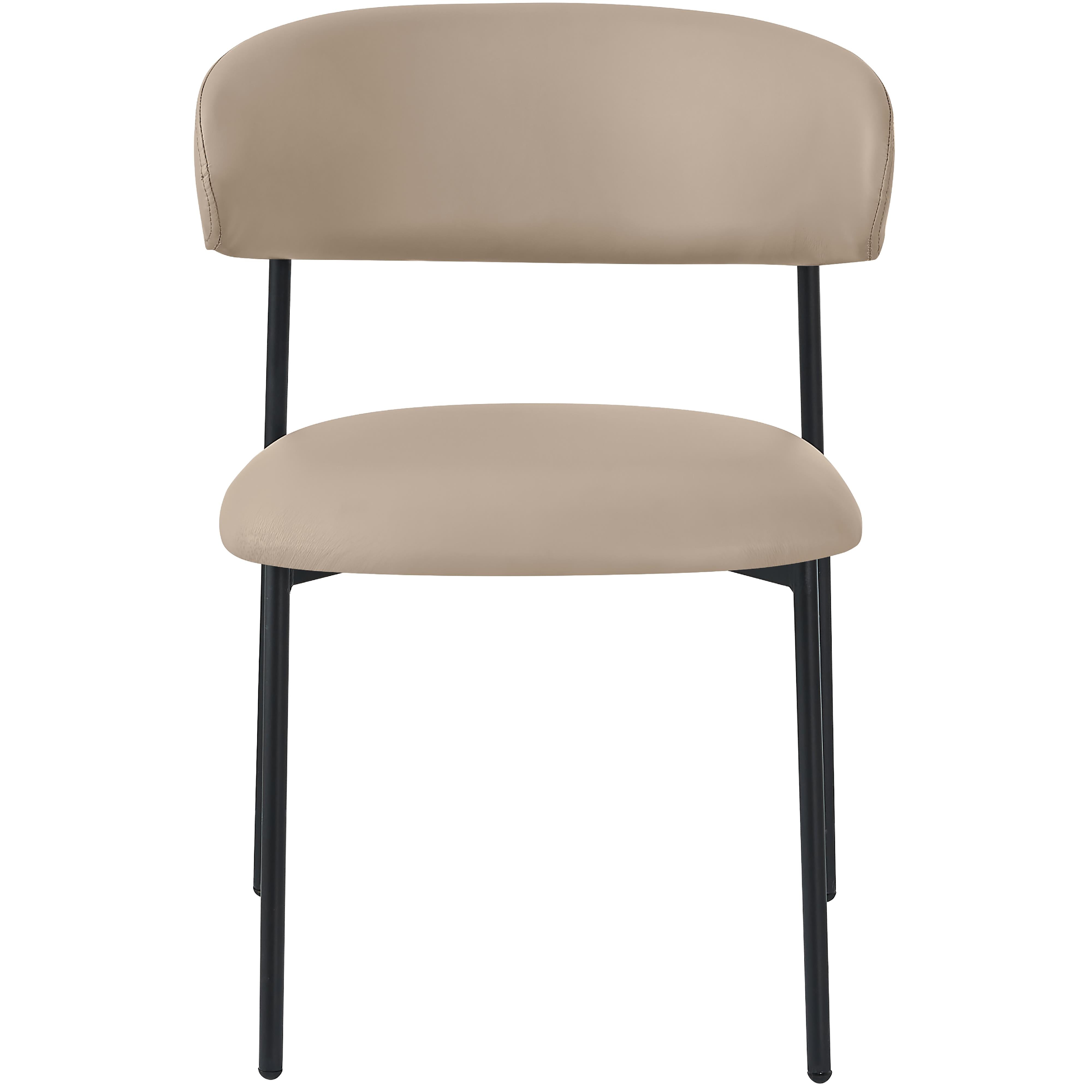 Meridian Lupita Taupe Vegan Leather Dining Chair