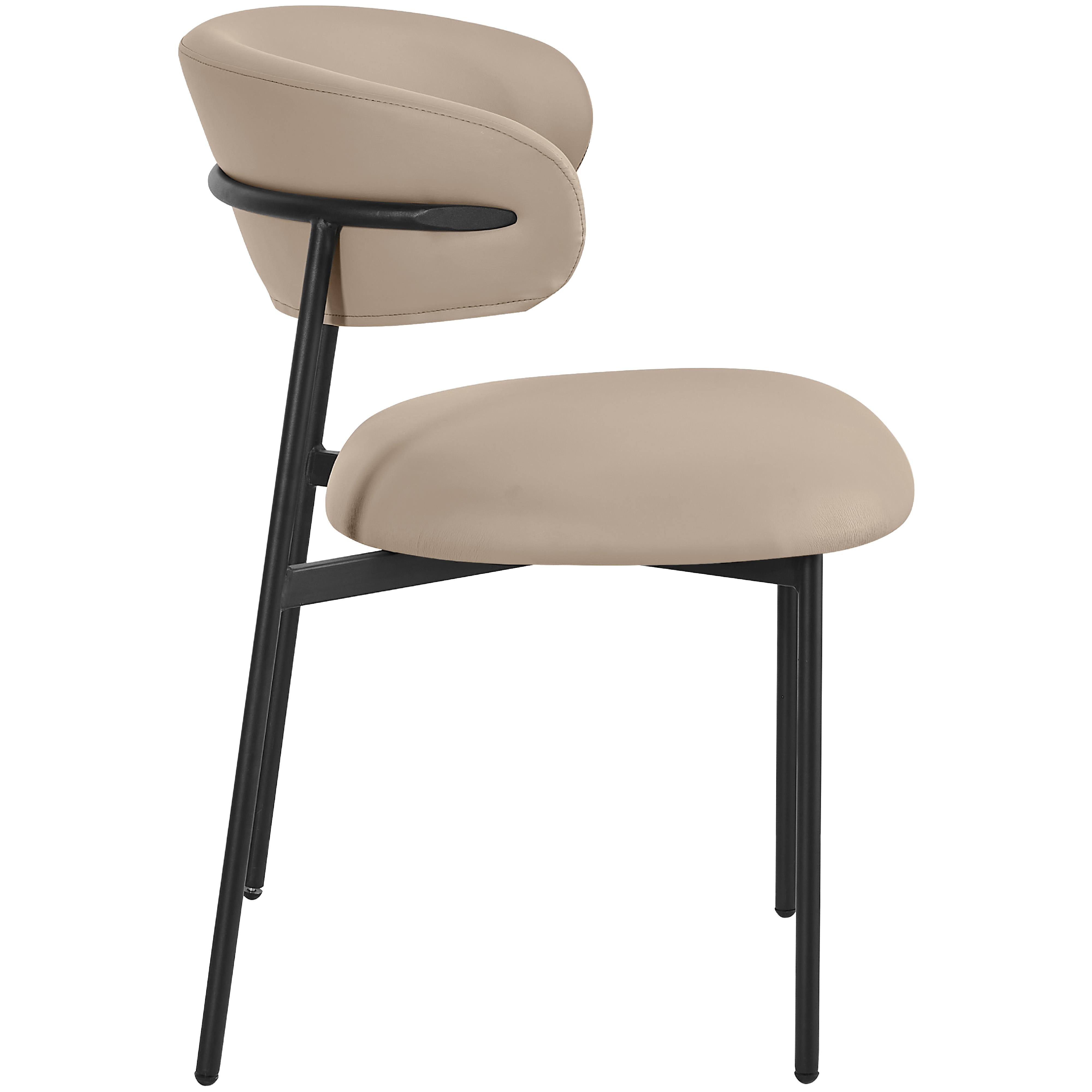 Meridian Lupita Taupe Vegan Leather Dining Chair