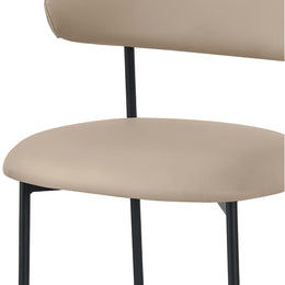Meridian Lupita Taupe Vegan Leather Dining Chair