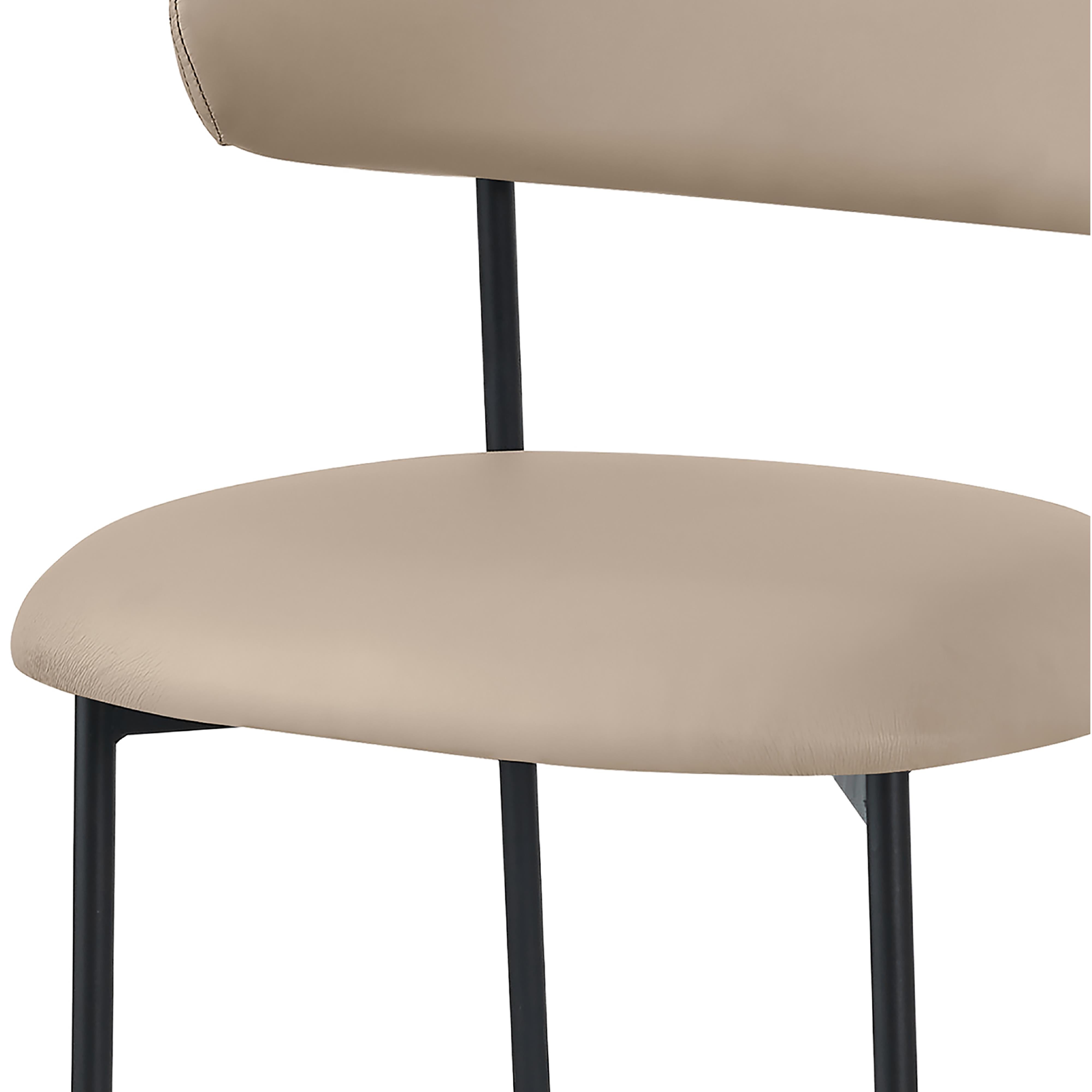 Meridian Lupita Taupe Vegan Leather Dining Chair