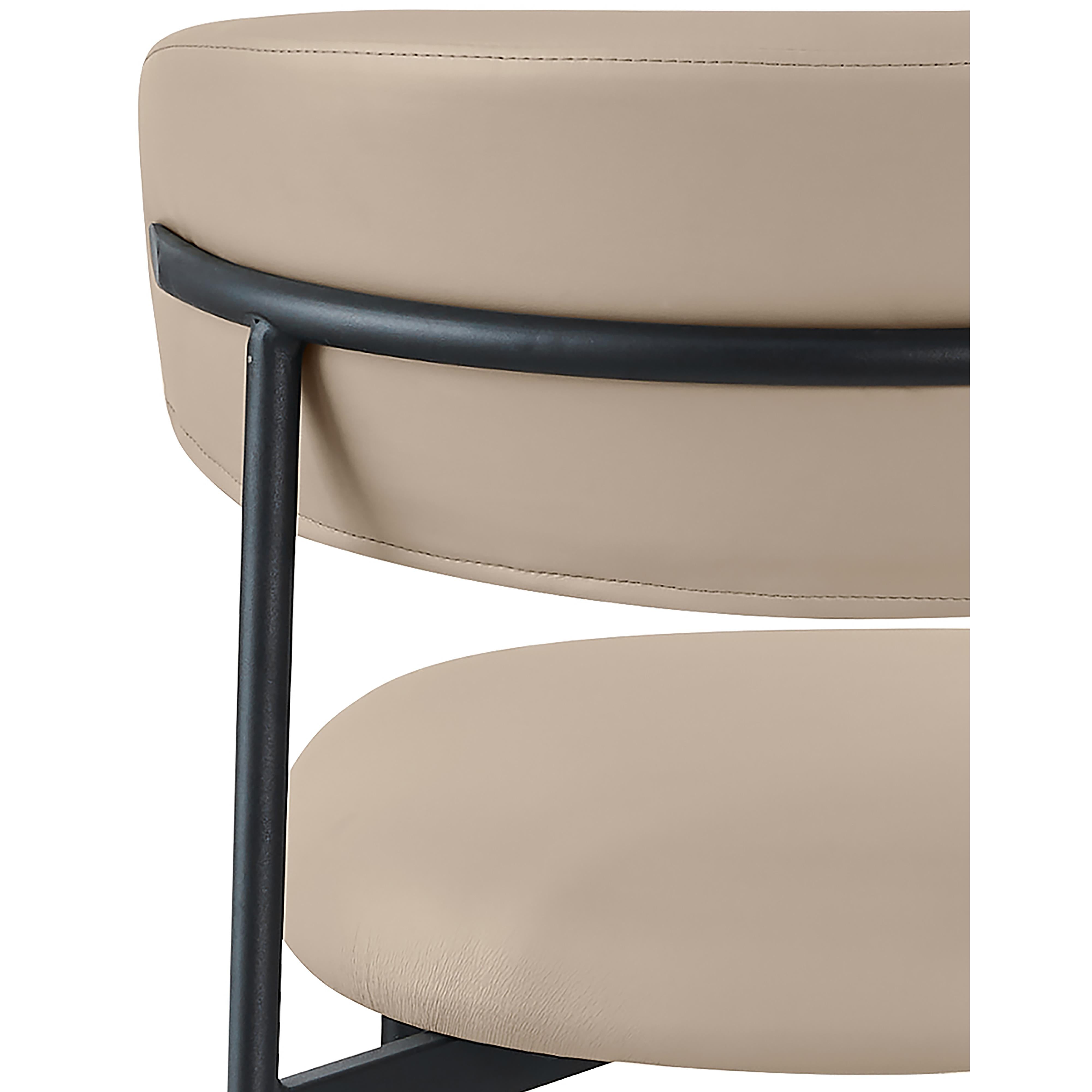 Meridian Lupita Taupe Vegan Leather Dining Chair