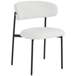 Meridian Lupita White Vegan Leather Dining Chair