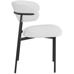 Meridian Lupita White Vegan Leather Dining Chair