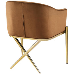 Meridian Xavier Saddle Velvet Dining Chair