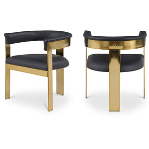 Meridian Romeo Black Vegan Leather Dining Chair