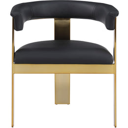 Meridian Romeo Black Vegan Leather Dining Chair