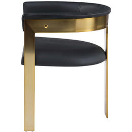 Meridian Romeo Black Vegan Leather Dining Chair