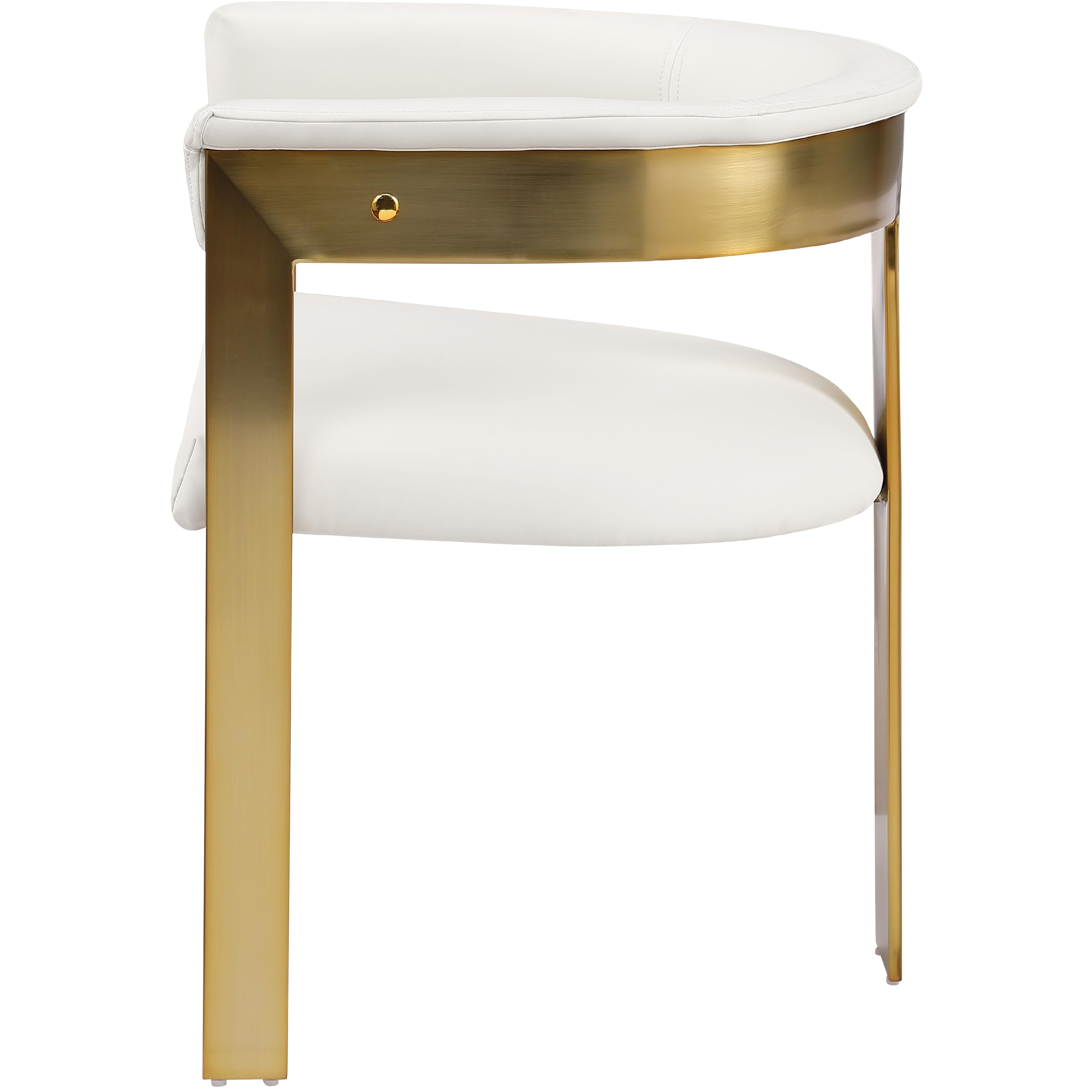Meridian Romeo Cream Vegan Leather Dining Chair