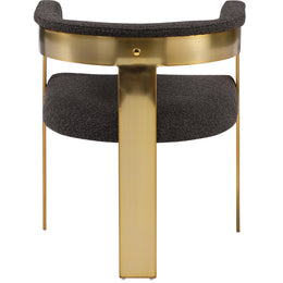 Meridian Romeo Brown Boucle Fabric Dining Chair