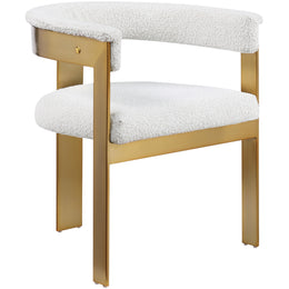Meridian Romeo Cream Boucle Fabric Dining Chair