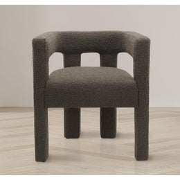 Meridian Athena Brown Boucle Fabric Accent/Dining Chair