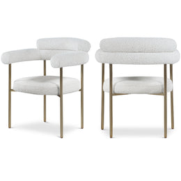 Meridian Blake Cream Boucle Fabric Dining Chair