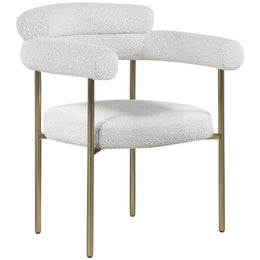 Meridian Blake Cream Boucle Fabric Dining Chair