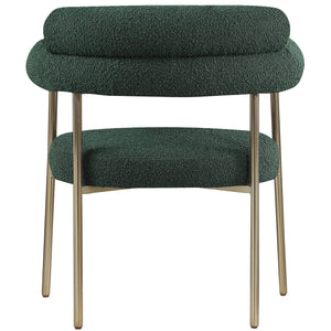 Meridian Blake Green Boucle Fabric Dining Chair