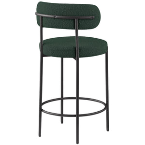 Meridian Beacon Green Boucle Fabric Stool