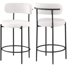 Meridian Beacon Cream Vegan Leather Seat Stool