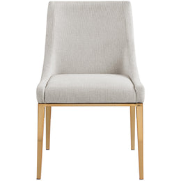 Meridian Haines Beige Polyester Fabric Dining Chair
