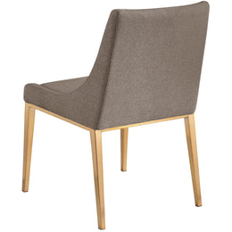 Meridian Haines Brown Polyester Fabric Dining Chair