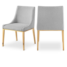 Meridian Haines Grey Polyester Fabric Dining Chair