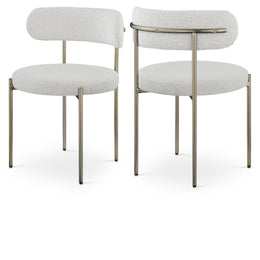 Meridian Beacon Cream Boucle Fabric Dining Chair