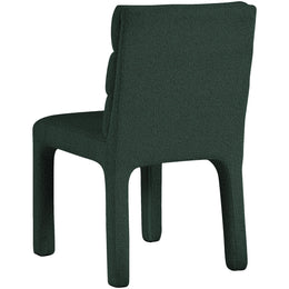Meridian Kai Green Boucle Fabric Dining Chair
